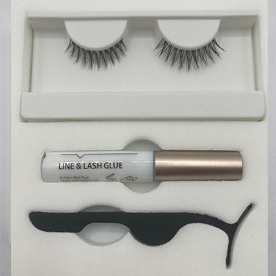 Echthaar-Wimpern Set